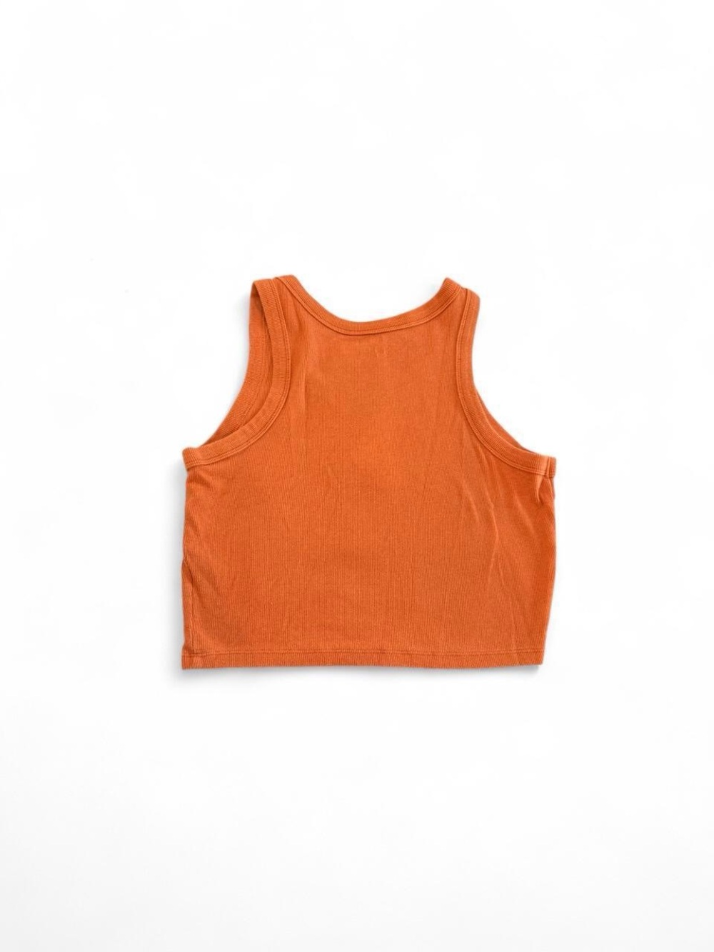 PacSun Orange Ribbed Cropped Tank Top - Picture 2 of 7
